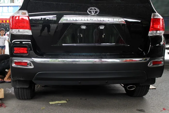 Для Toyota Highlander 2011 2012 2013 ABS хромированный задний противотуманный светильник и тормозной светильник накладка 3 шт