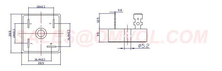 Kbpc3510 мост выпрямителя max.1000v 35a часто используется с Трансформаторы