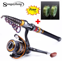 Sougayilang 1 8 3 6m Telescopic font b Fishing b font Rod and 11BB font b