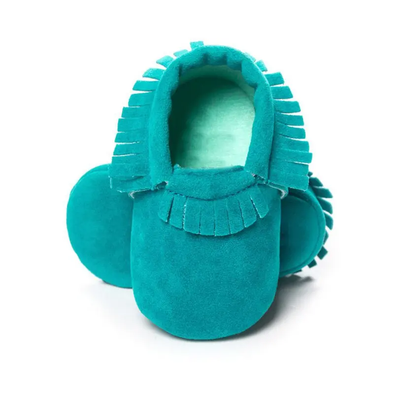 Детские мокасины мягкая moccs Обувь для новорожденных мальчиков и девочек Bebe бахрома на мягкой подошве нескользящая обувь кроватки из искусственной кожи замшевая обувь