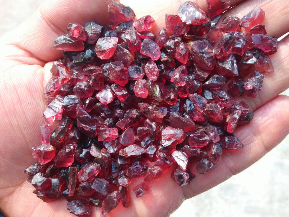 100 г мини натуральный гранат камни Кристалл кварц рок чип образец
