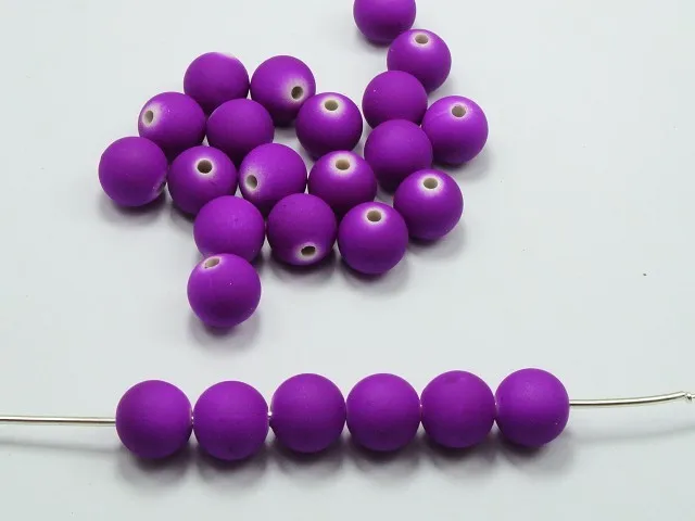 500 Смешанные матовые флуоресцентные Неоновые бусины акриловые Круглые бусины 6 мм(0,2"
