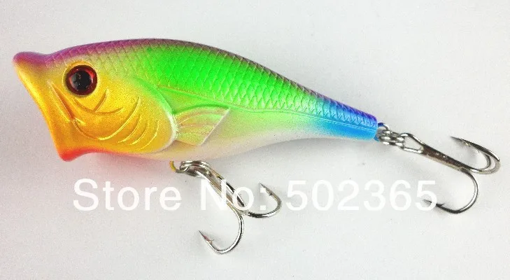 80 шт. поппер прикормы пластиковые гольян прикормы плавающей 6.5CM10G 6# крюк приманки кривошипно бас рыболовные снасти воблеры рыбалка pesca