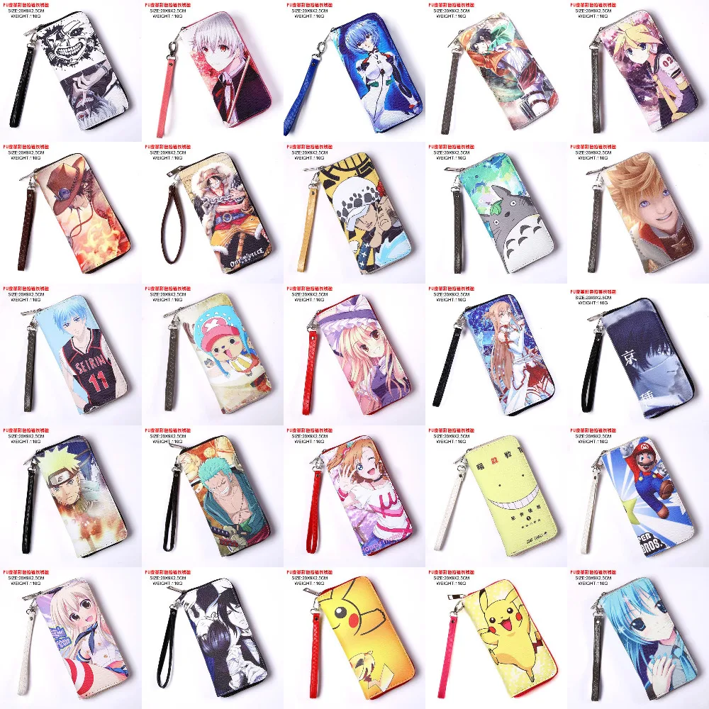 Anime Tokyo Ghoul One Piece Naruto LoveLive Attack On Titan Date A Live Hatsune Miku PU Long zipper Purse hand wallet цена Anime Tokyo Ghoul One Piece Naruto LoveLive Attack On Titan Date A Live Hatsune Miku PU Long zipper Purse hand wallet цены онлайн