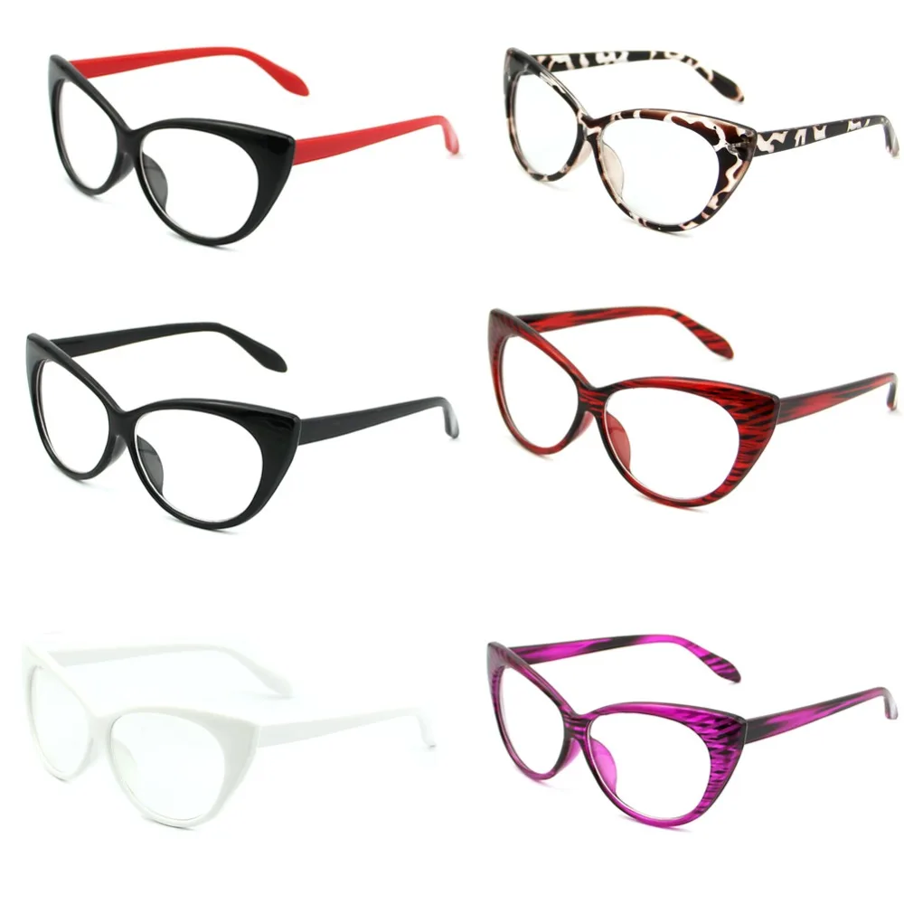 Ретро Сексуальные Женские оправы для очков Модные кошачьи глаза прозрачные