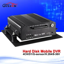 2016 горячая распродажа Hdd dvd-рекордер 4 канала видеонаблюдения автомобильный видеорегистратор поддержка ночной прицел воспроизведения loop-записи жесткий диск мобильный видеорегистратор