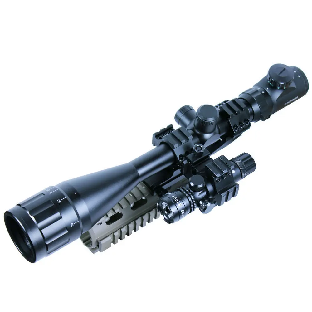 

Airsoft Gun Riflescopes Hunting 6-24x50 Hunting Rifle Scope Mil-dot illuminated Sniper Scope & Green Laser Sight