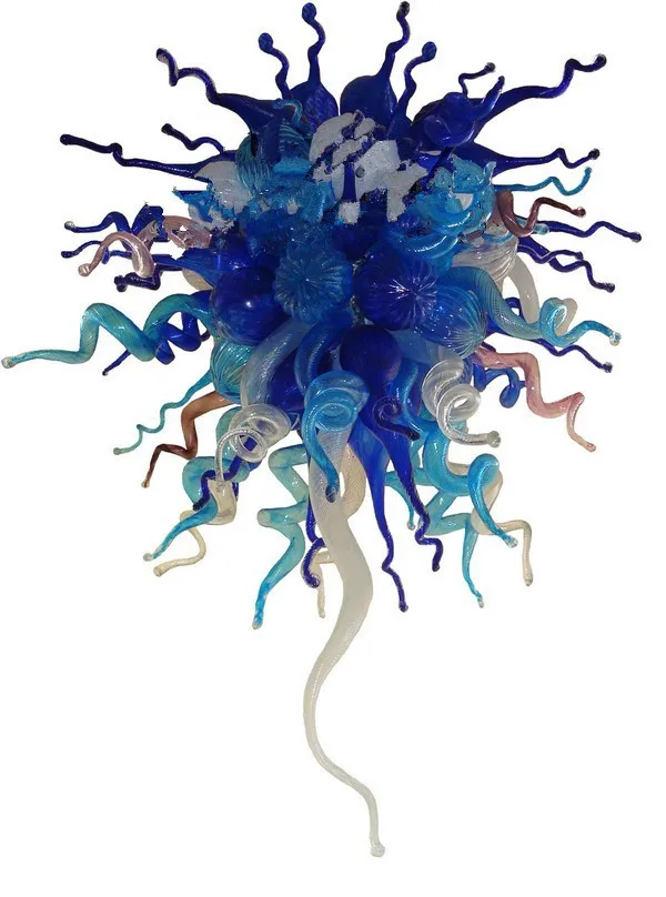 

AC 110/120/220/240V Hand Blown Glass Colorful LED Crystal Chandelier Lighting Fixtures for Restaurant