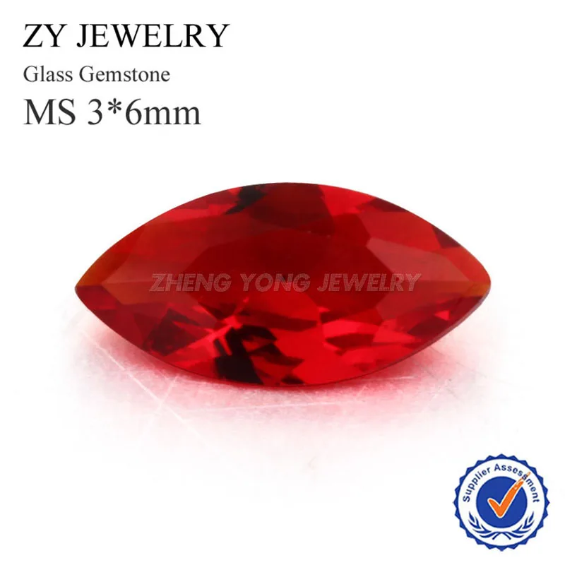 Цена по прейскуранту завода 2x4mm-4x8mm Marquise Cut синтетические красные свободные