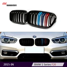f21 f20 lci replacement ABS kidney M tri-color racing grille car styling for bmw 1 series f20 f21 clips 116d 118i 120d M135i