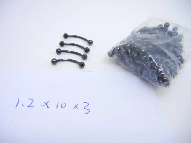 Lot50pcs Бесплатная пересылка Средства ухода за кожей пирсинг ювелирные изделия-бровей Tragus Бар пирсинг изогнутые 16 г