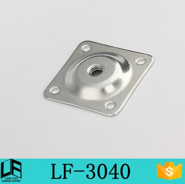 chrome furniture cone shape table leg table base, adjustable leg plate