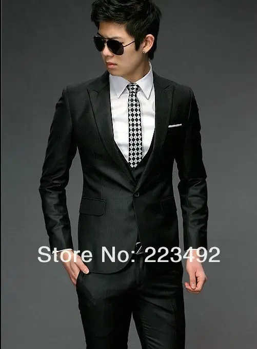 Г. Лидер продаж мужские Slim Fit одна кнопка костюм из 3 предметов(пальто+ жилет+ Брюки для девочек