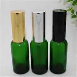 1 шт 30 мл Clear зелено-синее стекло сосуд для эфирных масел янтарные брызги Пустой Духи-спрей портативный бутылка с серебряной золотой черный