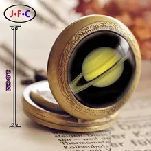 Twelve constellations Saturn Quartz Pocket Watch Pendant Lovers Pocket Watch the sweater students bestie birthday gift