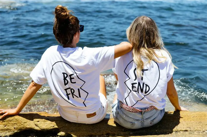 TB13 Intimate Girlfriend Clothes Unique Best Friend Heart Print On Back