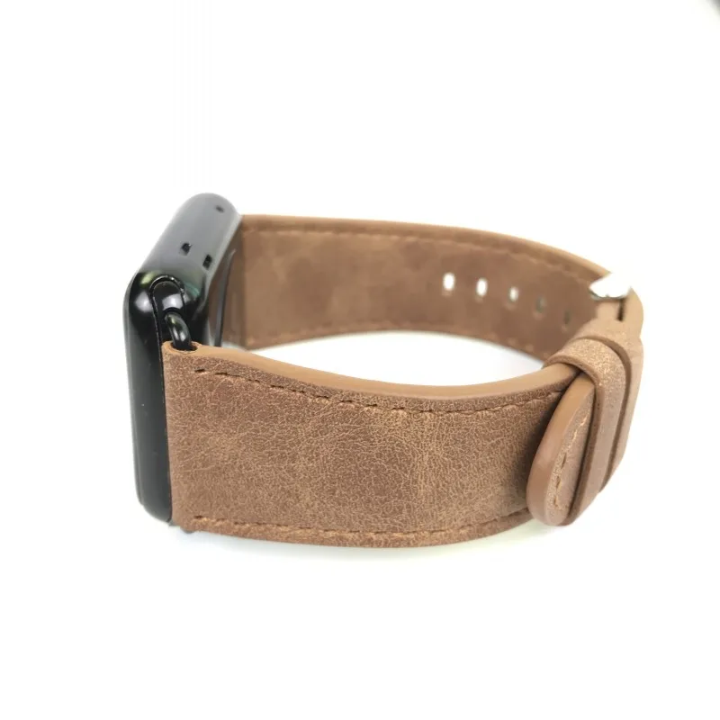 Классический Crazy Horse кожаный ремешок для наручных часов Apple Watch Series 5 4 3 2 1 ремешок сменный ремешок 38/42/40/44 мм, коричневый двухцветный браслет