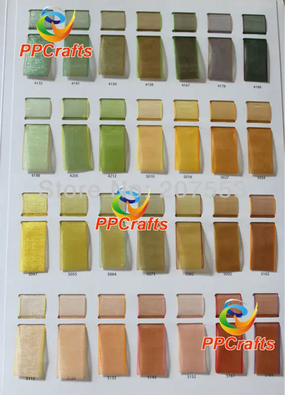PPCrafts 2 дюймов 50 мм носки для девочек Ombre лента из органзы резиновый для упаковки подарков ленты~ 168 цветов~ 200yds/рулон
