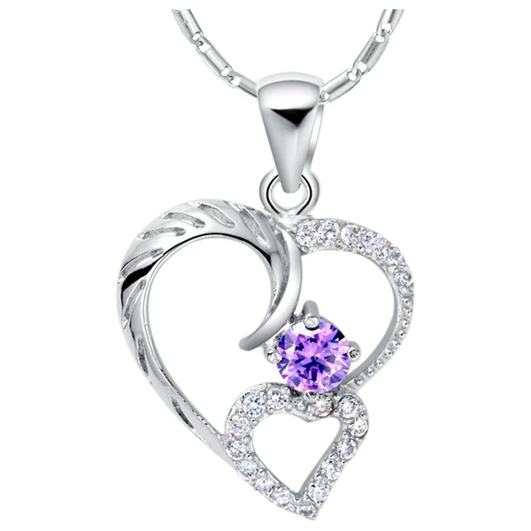 Aliexpress.com : Buy 10% Heart Pendant Crystal Necklace New Bijoux ...