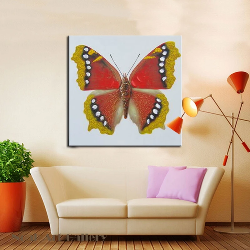 Amazing Animal Oil Painting Beautiful Butterfly Modern Abstract Canvas
