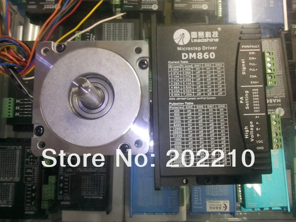 Новая система Leadshine цифровой шаговый DM860 накопители + 86hs45 шаговый двигатель NEMA 34 Набор хорошо работать в гравировки