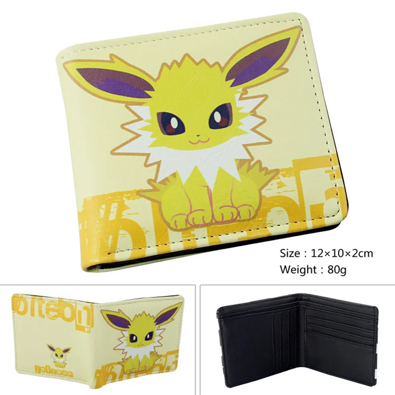 Jolteon Eevee красочный PU кошелек W-Аниме Карманный Монстр Пикачу кошелек - Цвет: Jolteon