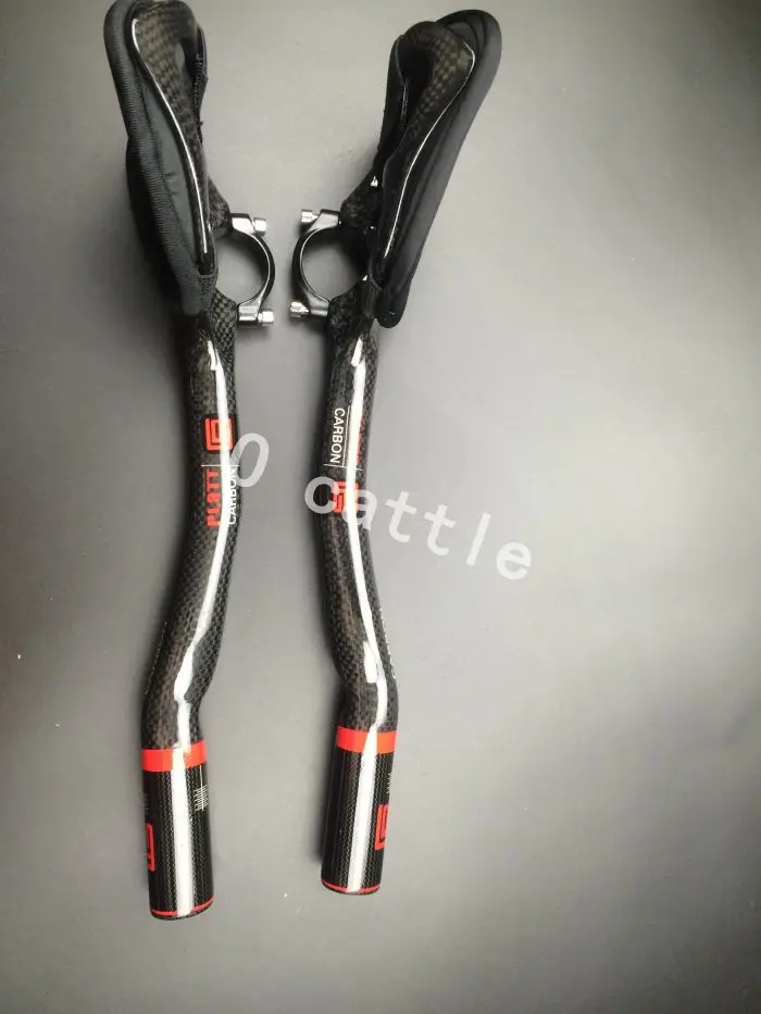 Carbono fibra DE Bicicleta DE estrada o apoio braco resto guiador tt aerobar Triathlon bar Bicicleta guiador pecas - Цвет: Тёмно-синий