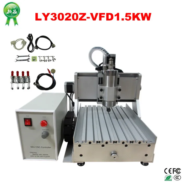 LY cnc3020z-vfd1.5kw 3 оси мини-cnc router гравер фрезерный станок для дерева, металла, камня с