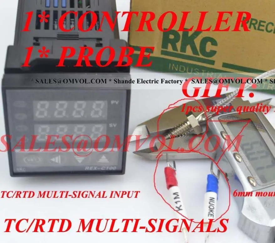 5 в 1! 100-240VAC PID регулятор температуры набор термостат