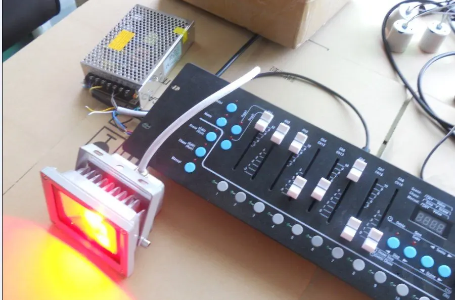 10 Вт RGB поток света DMX, вход DC12V