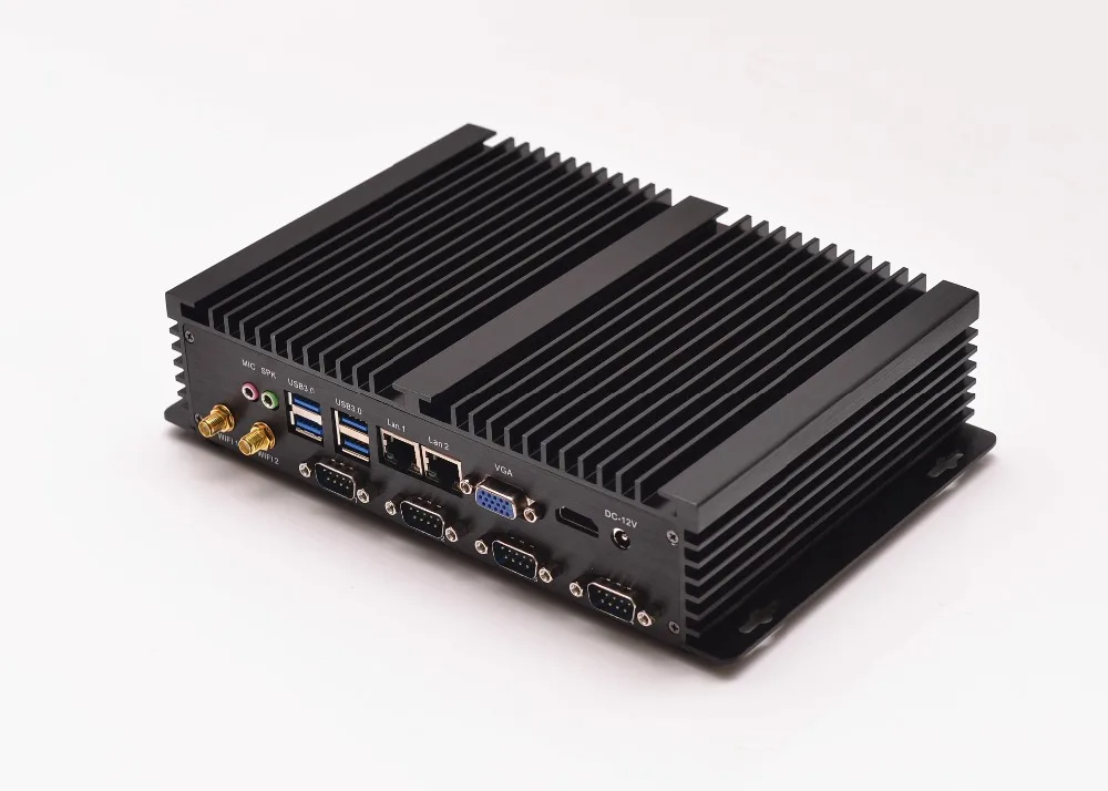 32 Гб SSD мини-ПК 2 Гб ОЗУ, QOTOM I37C4 поддержка 720P 1080P Blue-Ray HD видео, применяется к домашнему кинотеатру, htpc мини-ПК с rs232 портом