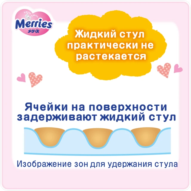 Merries подгузники для новорожденных, размер NB, 0-5 кг, 90 шт