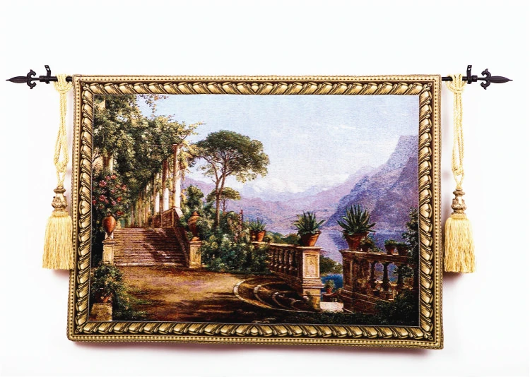 Жаккардовый гобелен Европейского типа бытовые Ландшафтные картины как озеро