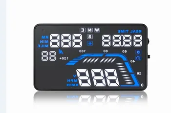 

GPS HUD Q7 with Driving Distance/time and Altitude for all Vehicles Definition 2 Color Screen Car Head Up Display 5.5 inch High