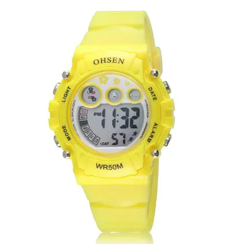 Colour 2 OHSEN брендовые Детские часы для детей, спортивные, светодиодный, цифровые, многофункциональные наручные часы для мальчиков и девочек, водонепроницаемые часы - Цвет: Colour 2
