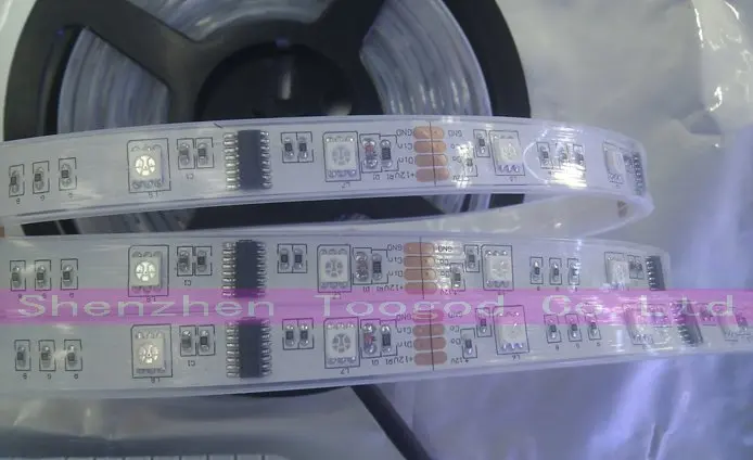 DHL/FEDEX100m/Лот, 6803IC Цифровой RGB светодиодные ленты, 150 светодиодный IP67 класс водопроницаемости трубки Цвет Мечты 12 V SMD 5050 RGB светодиодный полосы
