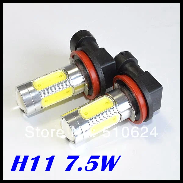 H11 светодиодный свет 7,5 w H8 9006 hb4 7,5 Вт Автомобильный светодиодный противотуманный фонарь Автомобильный свет Клин для лампочек наивысшей мощности