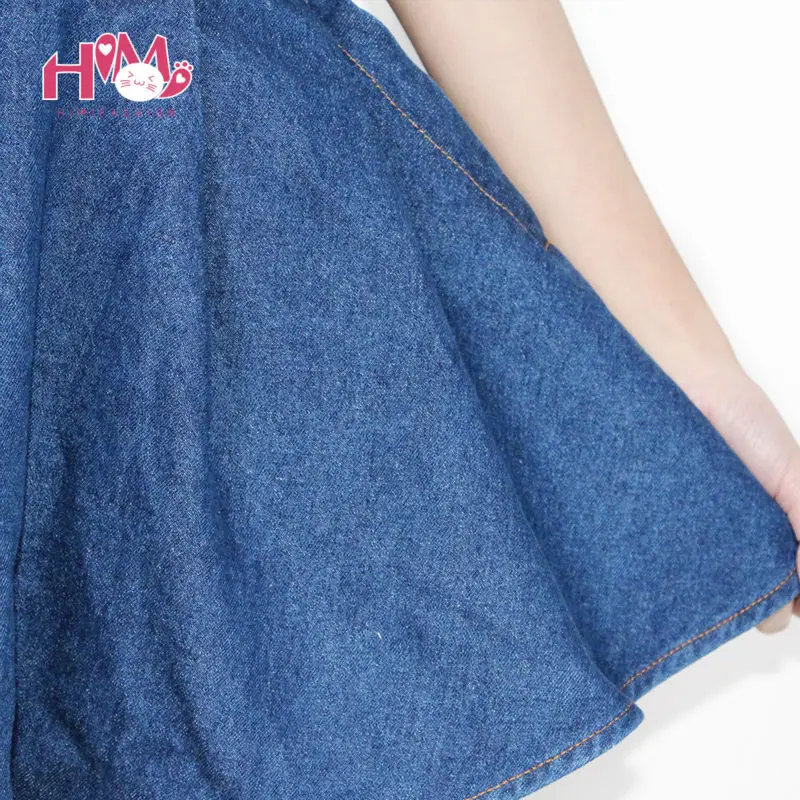 Vivi Japan Sstrap School Denim Dress For Ladies Dark Blue Removable Summer Detachable Student Overalls Dress Women Kawaii Cloth 13