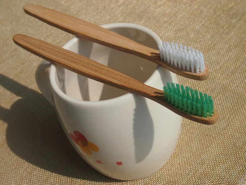 DR. PERFECT 2 шт./лот, Экологичная зубная щетка, Бамбуковая зубная щетка для ухода за полостью рта, эко зубная щётка с нейлоновой щетиной