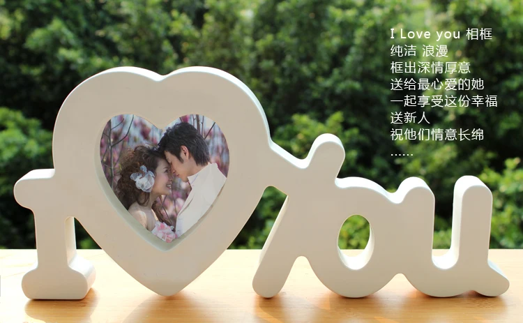 

2016 popular new style 3D photo frame is Imitation Wood Letter 3 styles photo frames for Home decor and wedding decorations