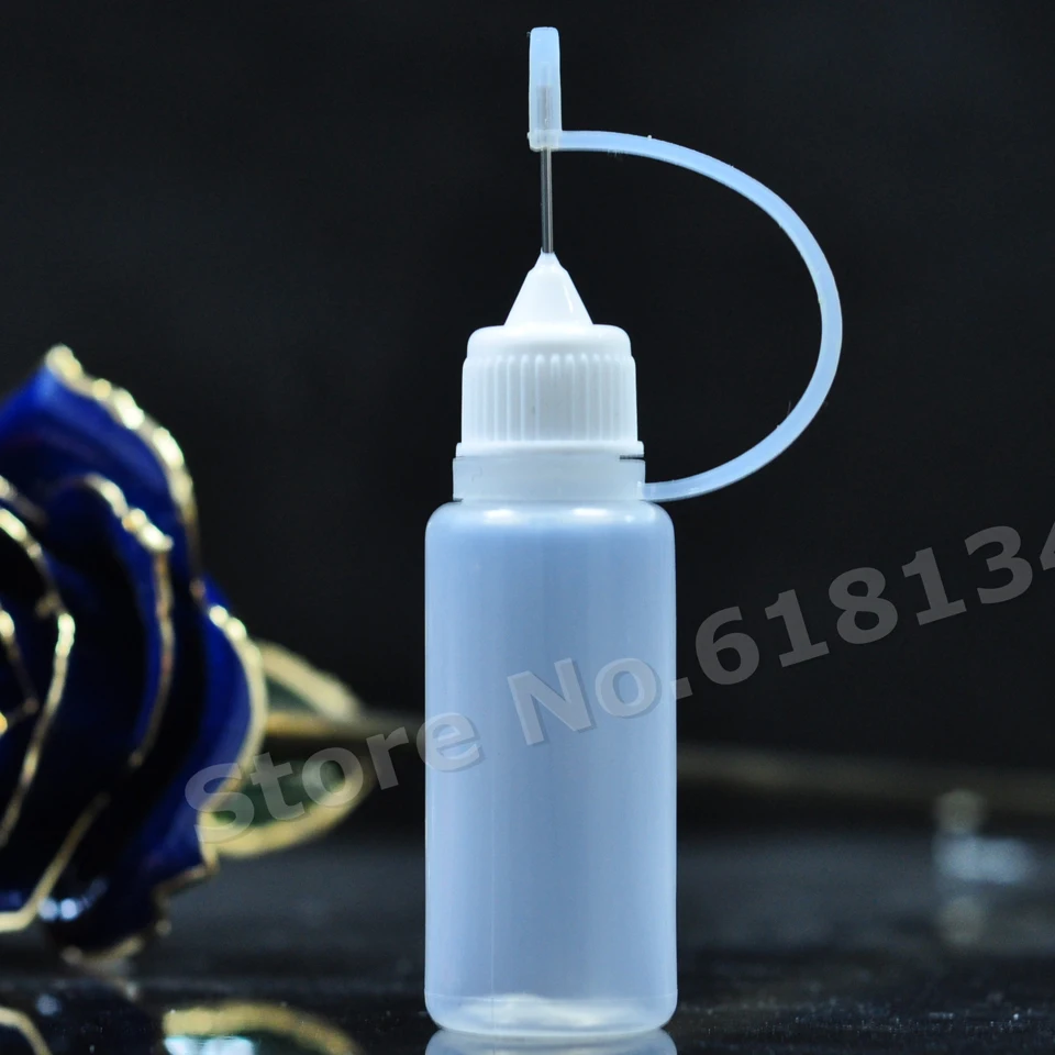 2000pcs 15ml plastic needle bottle with pinhole metal needle tip for