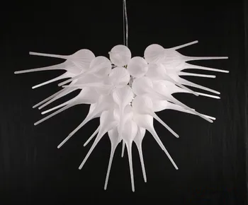 

Modern White Flower Chandelier Hand Blown Murano Glass for Living Room