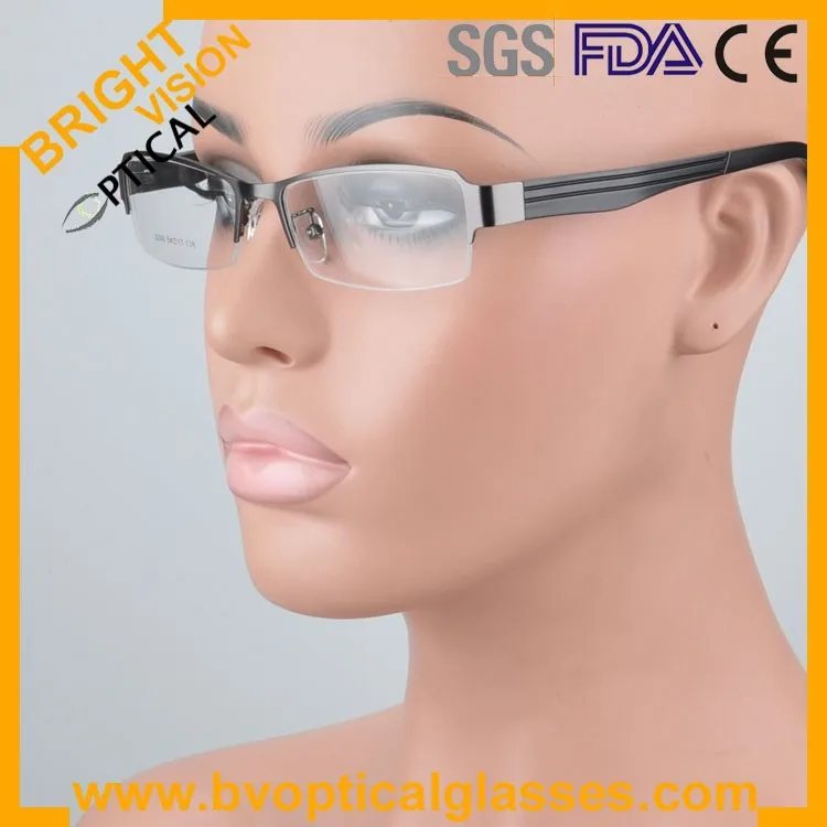 2299greywear Factrory price half rim vintage optical frames eyewear glasses
