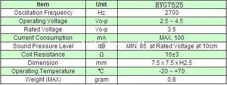 10 шт. XNQG 7525 SMD пассивный магнитный зуммер 7,5*7,5*2,5