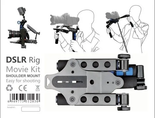 DSLR Rig Movie Kit плечевой держатель легко для съемки камеры/DV 6D 5D Mark III 5DIV 6D D810 D610 D700 D800