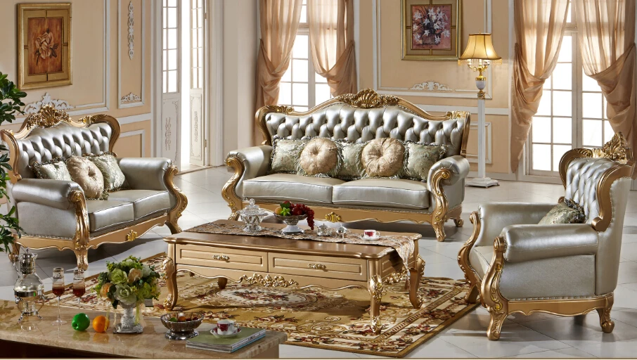 Luxury top quality Classic style leather sofa 0409 135-in