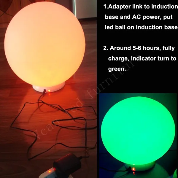 charge for waterproof 16 colors change remote control plastic outdoor light lamp sphere led ball