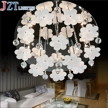 

M Modern Flower Shape Stainless Steel Chandelier K9 Crystal Chandelier Bedroom Lamp LED Ceiling Factory Direct Selling D60cm