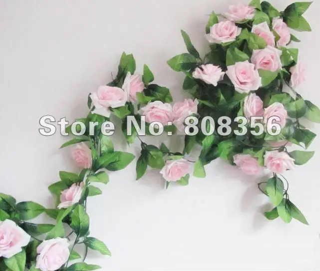 24 шт Искусственные розы камелии цветок лозы 86,6" для свадьбы рождественской вечеринки венок лоза цветы