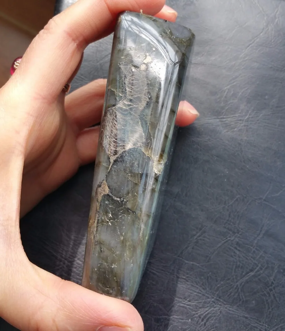 350 г натуральный Лабрадорит Кристалл грубой полированной рок из Мадагаскара